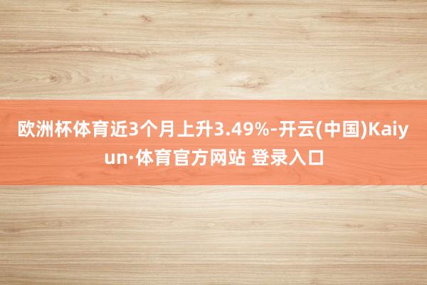 欧洲杯体育近3个月上升3.49%-开云(中国)Kaiyun·体育官方网站 登录入口