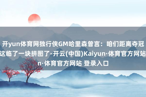 开yun体育网独行侠GM哈里森曾言：咱们距离夺冠只差克莱这临了一块拼图了-开云(中国)Kaiyun·体育官方网站 登录入口